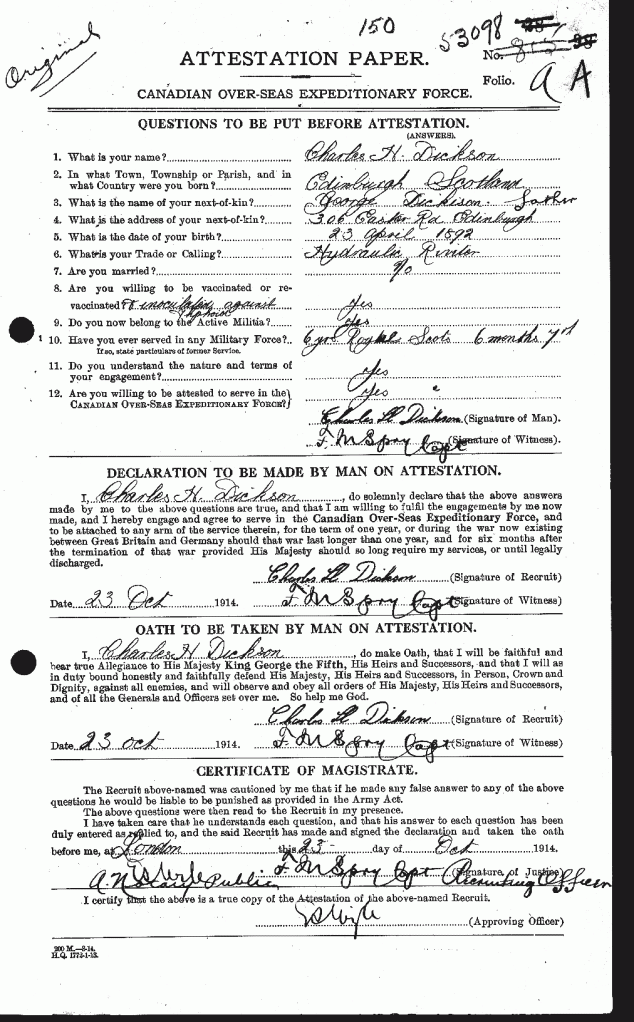 Dickson, Harry 53080 attestation page 1