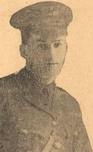 Newspaper Clipping – Born 1895 in Glenwood, Nova Scotia. Employed as a teller in the Barrington Street branch of the Bank of Nova Scotia in Halifax, N.S. Enlisted in 1915, fought in France in 1916 and was awarded the Military Cross for conspicuous bravery. Shot down while on patrol as a Captain in the 9th Squadron Royal Flying Corps and presumed dead in April 1917.