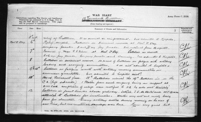 March 1917 War Diary Page 4