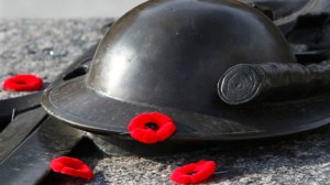 tomb of the unknown soldier is seen with poppies