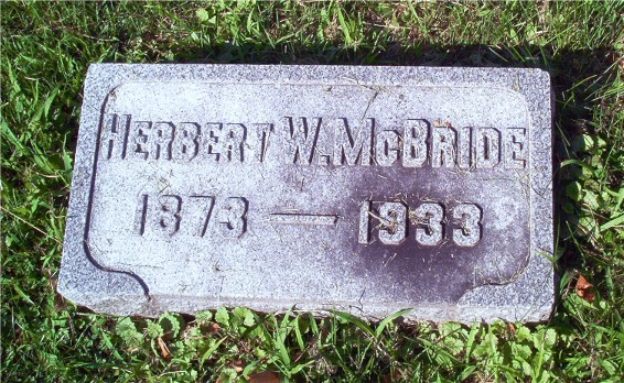 Died March 17, 1933 Capt Herbert W McBride 59695 Crown Hill Cemetery Indianapolis IN