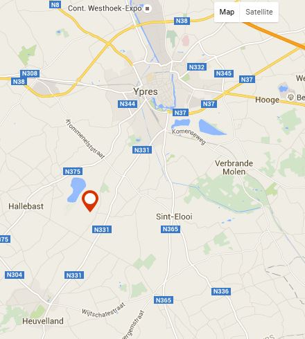 Marker on map indicates relative position of 18th Battalion in Brigade Reserve.