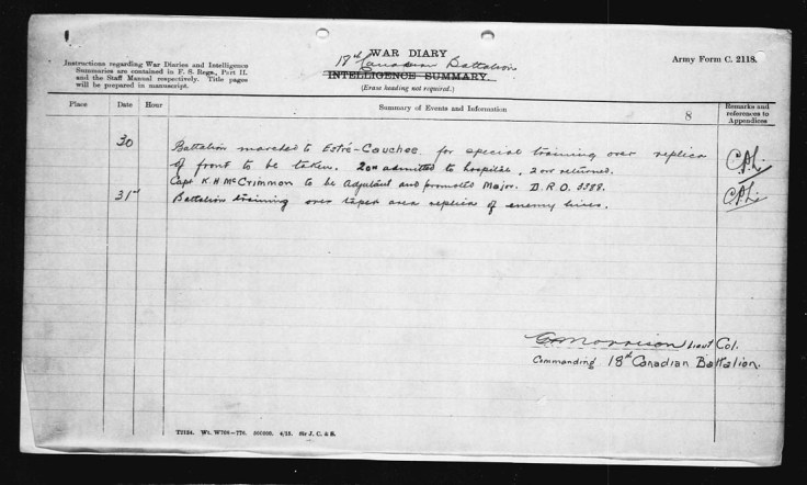 March 1917 War Diary Page 9