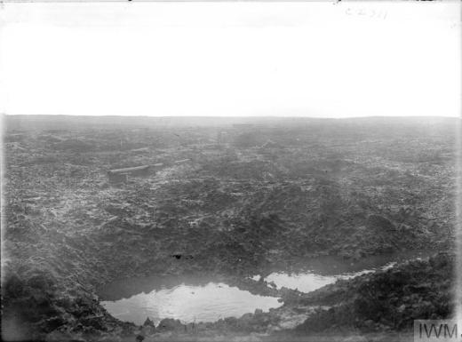 THE SOMME BATTLEFIELD AFTER THE BATTLE, 1917 (Q 2795) A typical scene on the Somme battlefield on a wet afternoon, 5th December 1916. Copyright: © IWM. Original Source: http://www.iwm.org.uk/collections/item/object/205079643
