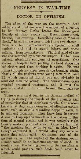 Source: Daily Telegraph. June 5, 1915. Page 7.