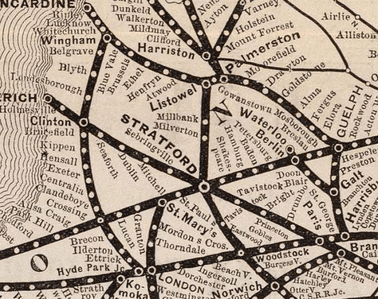 Detail of the Grand Trunk Railway Network 1885