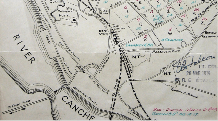Detail of Etaple Camp Map
