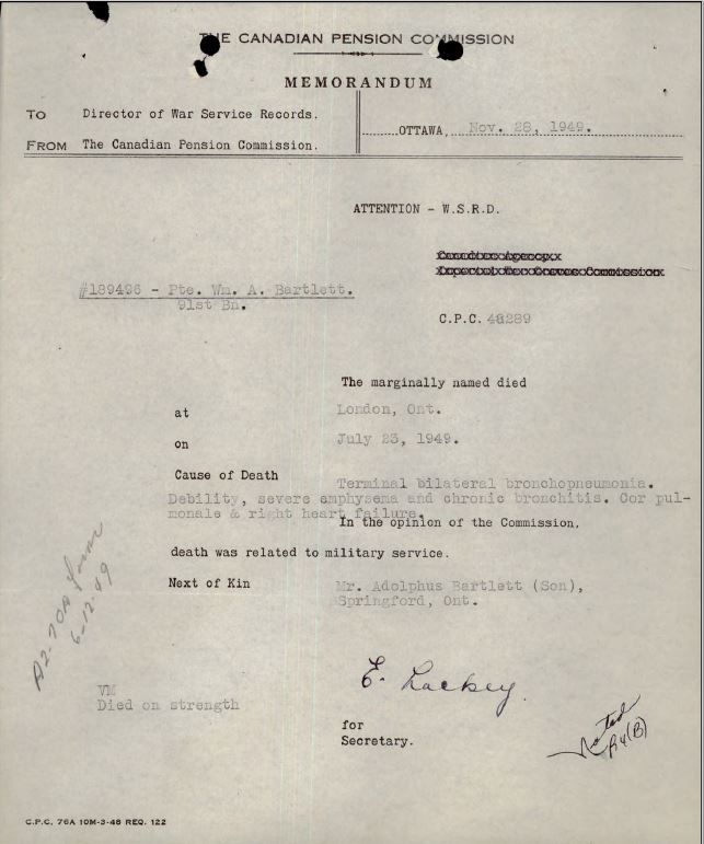 Death Due to Service