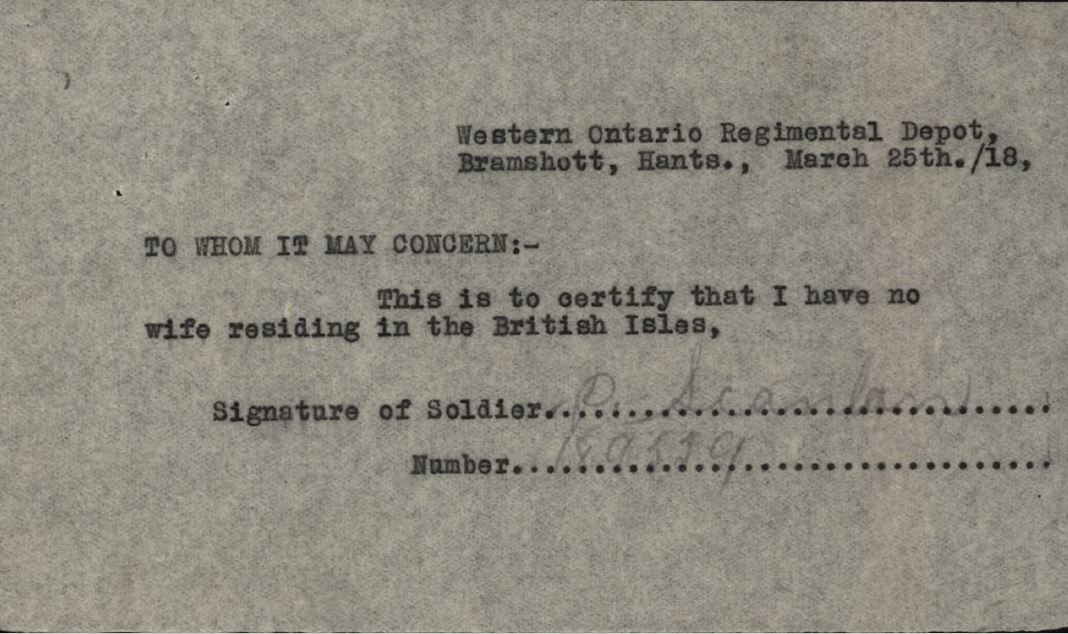 No Wife in the British Isles Percy Scanlan