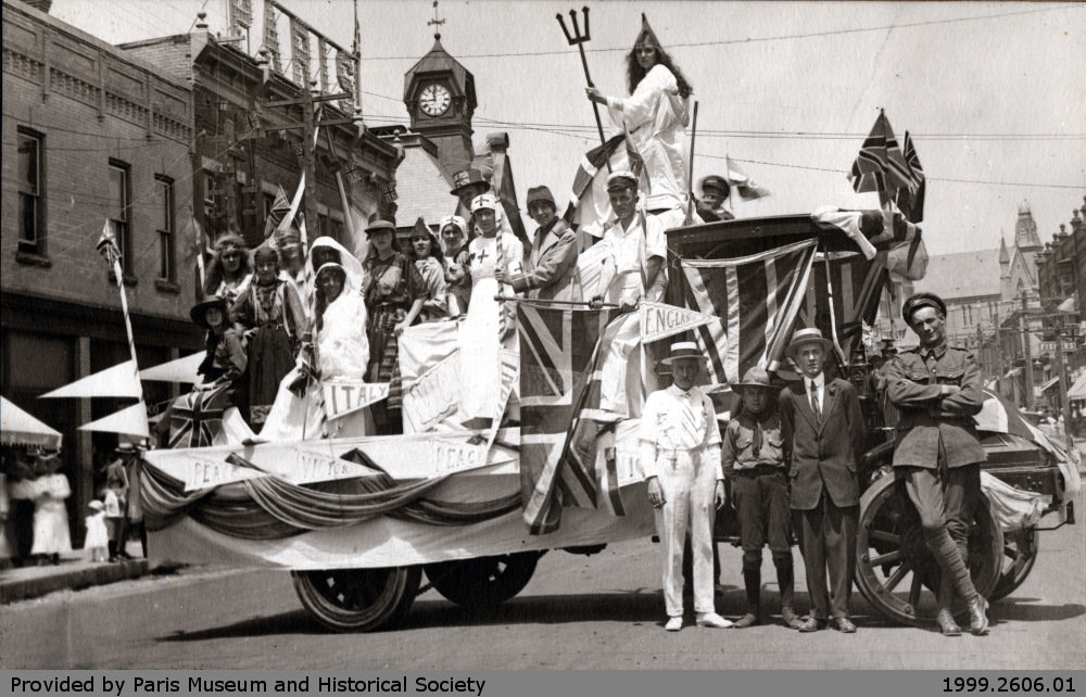Sons of England Float Circa 1914 to 1919 Paris Ontario
