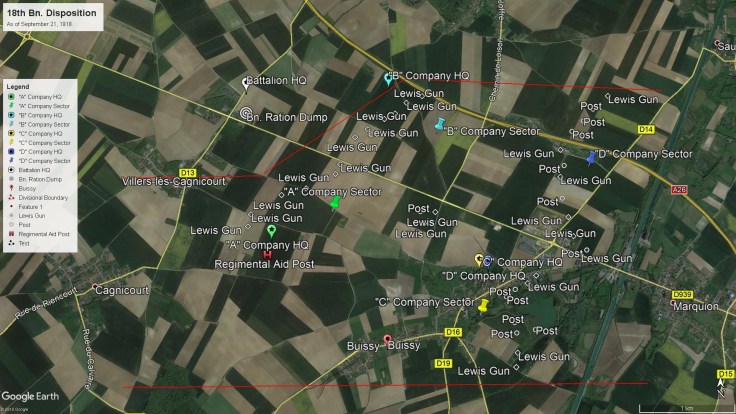 Arras Cambrias Road Dispisition with Positions