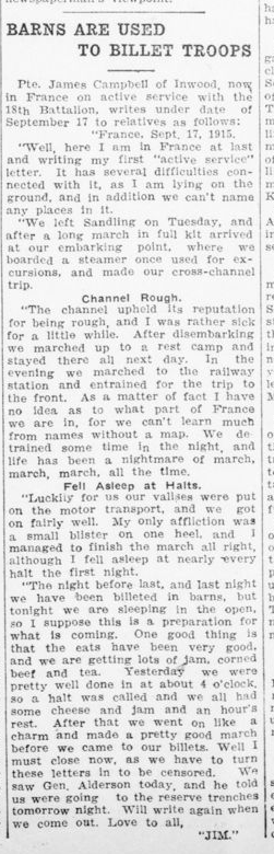 Barns Are Used to Billet Troops London Advertiser October 9 1915 Page 4