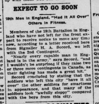 Expect to Go Soon London Advertiser May 27 1915 Page 3
