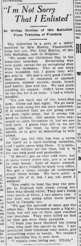 Im Not Sorry I Enlisted London Advertiser January 24 1916 Page 3