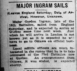 Major Ingram Sails London Advertiser January 31 1916 Page 12