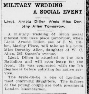 Military Wedding a Social Event London Advertiser March 29 1915 Page 2