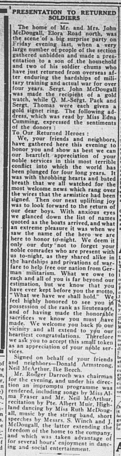 Paisley Advocate, February 19, 1919